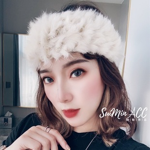 fabric heat press Headband Wide Edge Texture Pearl Rhinestone Headband Letter Satin Hair Tie Fairy Face Wash Headband