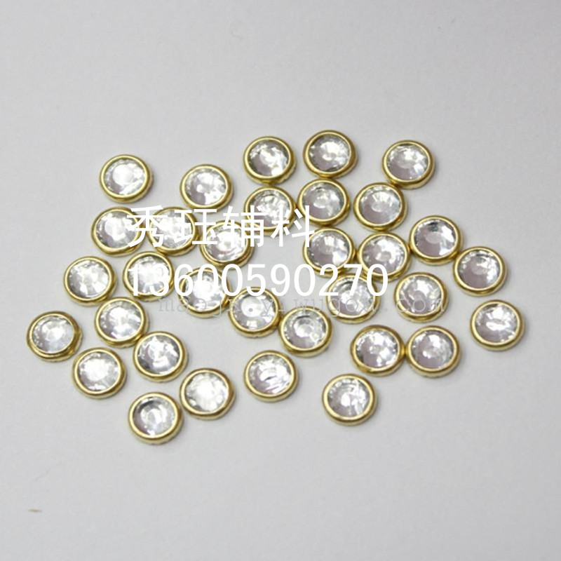 Edge shaped diamond drilling hot chip aluminum half wrapping garment accessories wholesale