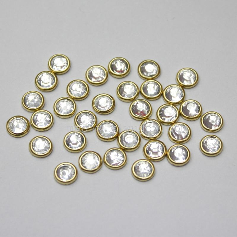 Edge shaped diamond drilling hot chip aluminum half wrapping garment accessories wholesale