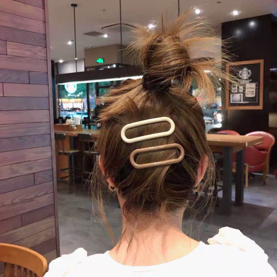 South Korea east gate with resin color one word clip ins hyun a frog buckle clip versatile teenage bangs hair clip