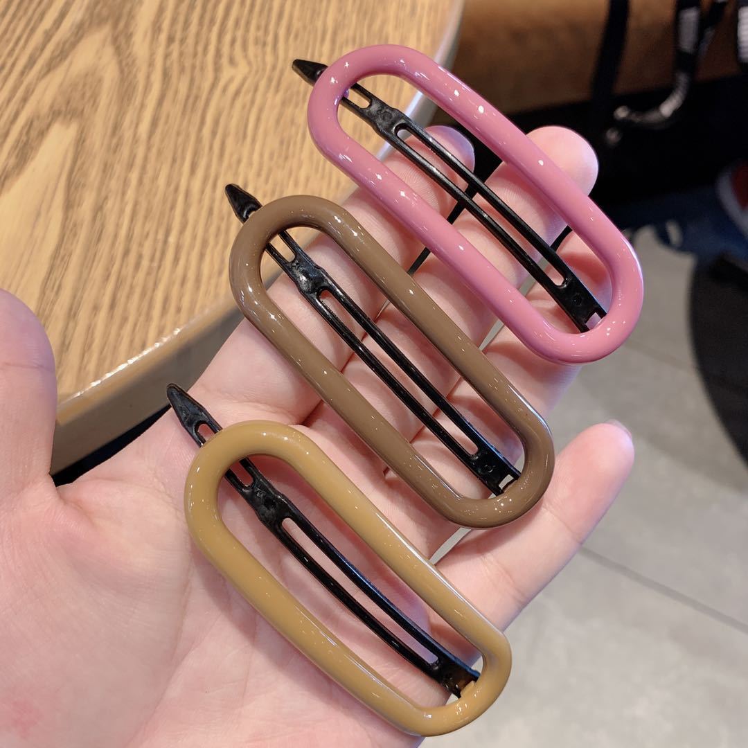 South Korea east gate with resin color one word clip ins hyun a frog buckle clip versatile teenage bangs hair clip