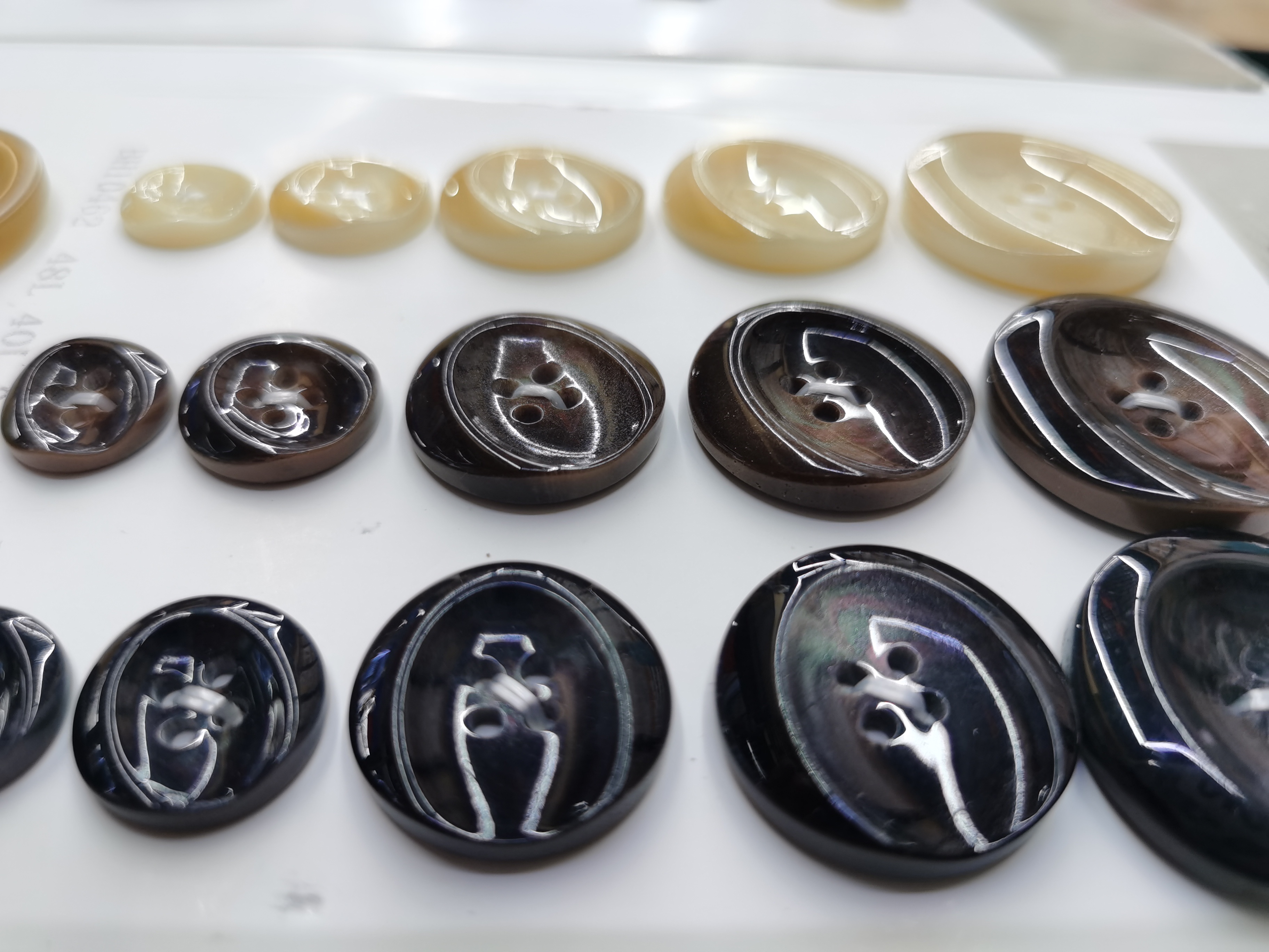 Product Material: Resin, Four-Eye Suit Trench Coat Bright Buckle New Fashion Button...