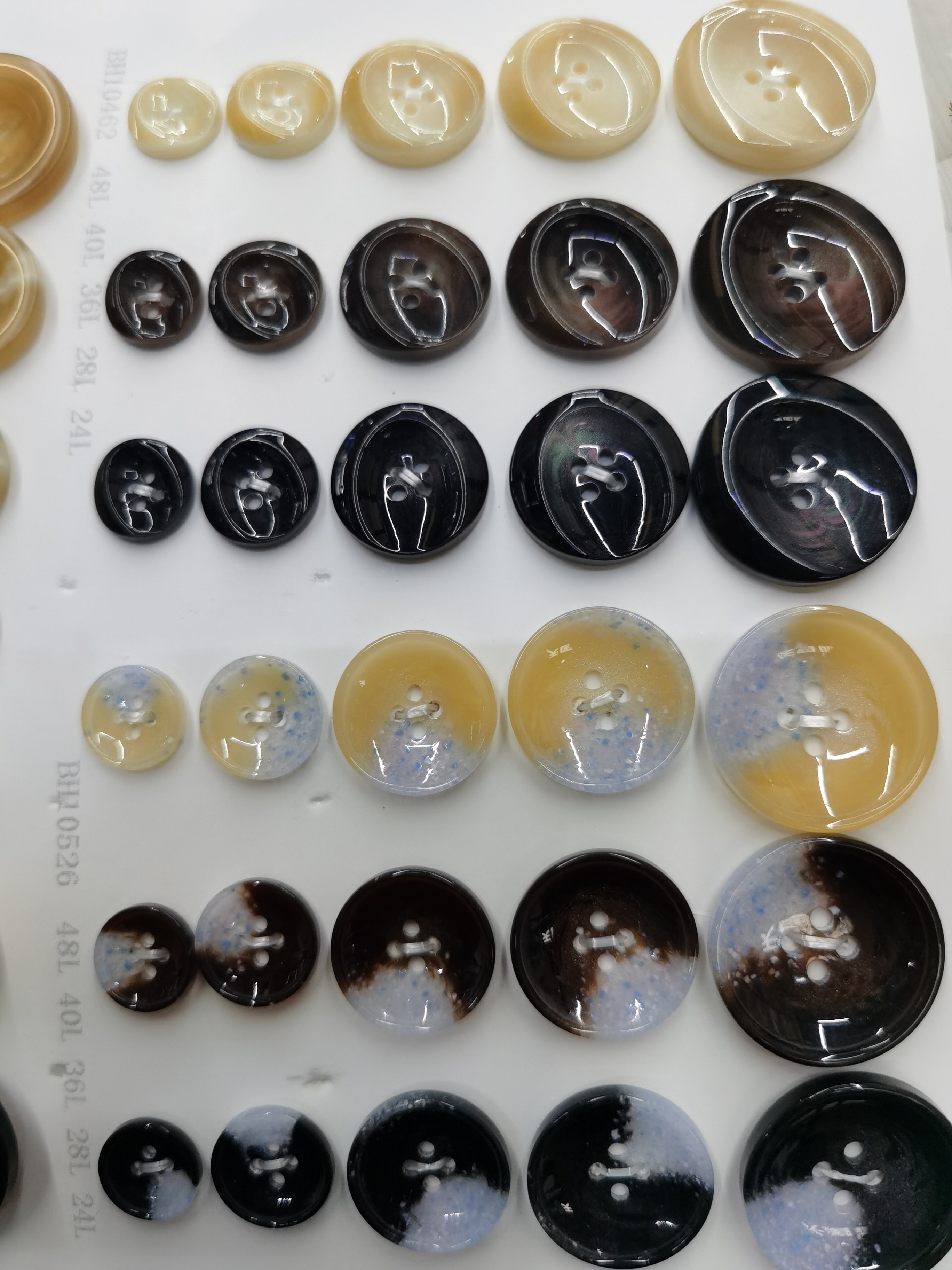 Product Material: Resin, Four-Eye Suit Trench Coat Bright Buckle New Fashion Button...