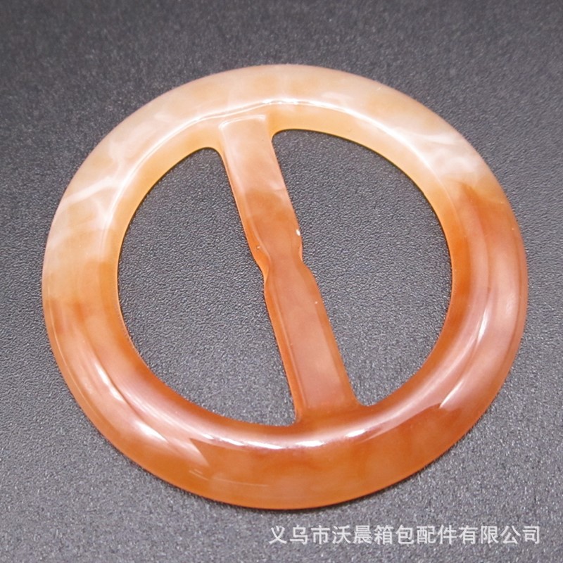 Supply Coat Resin Belt Buckle round Three-Gear Japanese Buckle Silk Scarf Knotted Button T-shirt Corner Knotted Retaining Ring