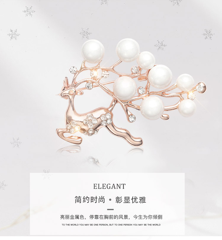 [Aiqi] Pearl Brooch Fashion Clothing Resin Corsage Vintage Animal Silk Scarf Buckle Pin H0042
