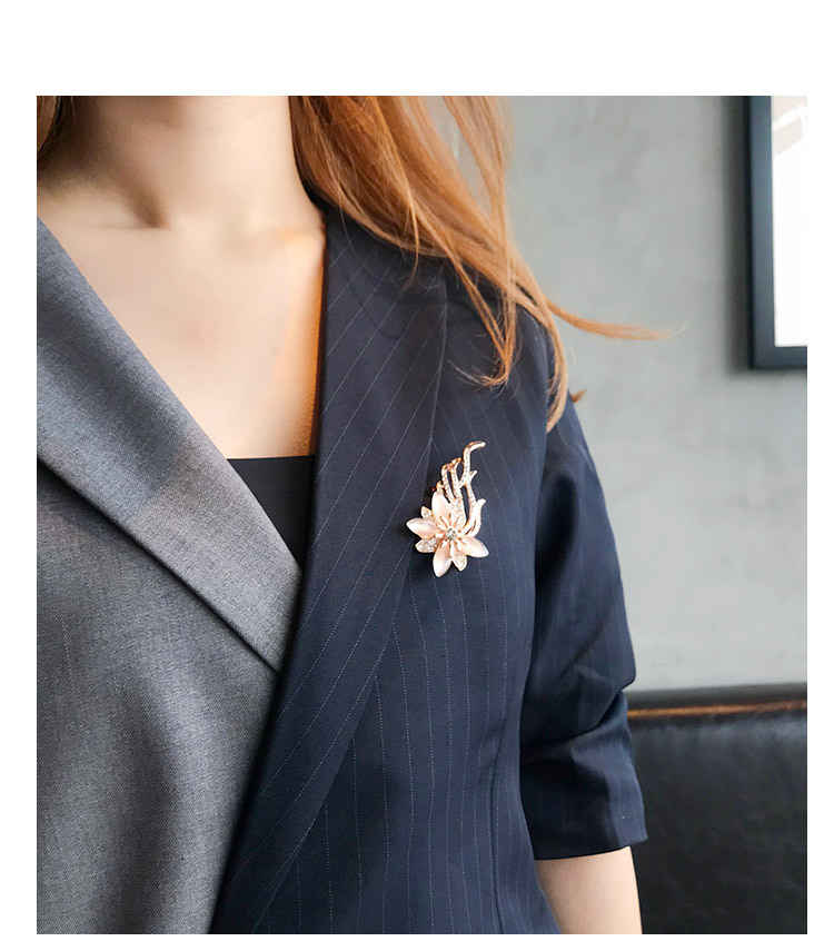 [Aiqi] Pearl Brooch Fashion Clothing Resin Corsage Vintage Animal Silk Scarf Buckle Pin H0042