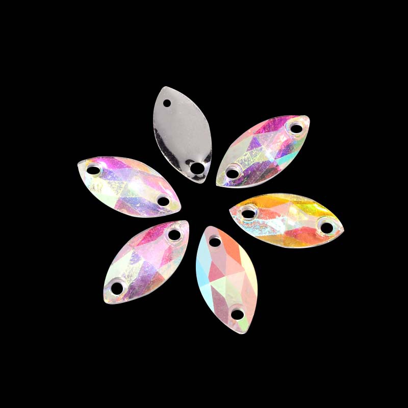 Middle East Indian Resin Flat Satellite Mold Hole Flat Buckle Double Hole Hand Sewing Drill DIY Wedding Dress Wedding Dress Sequins