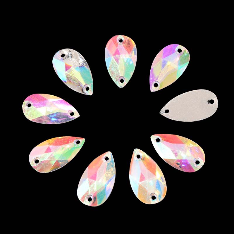 Middle East Indian Resin Flat Satellite Mold Hole Flat Buckle Double Hole Hand Sewing Drill DIY Wedding Dress Wedding Dress Sequins