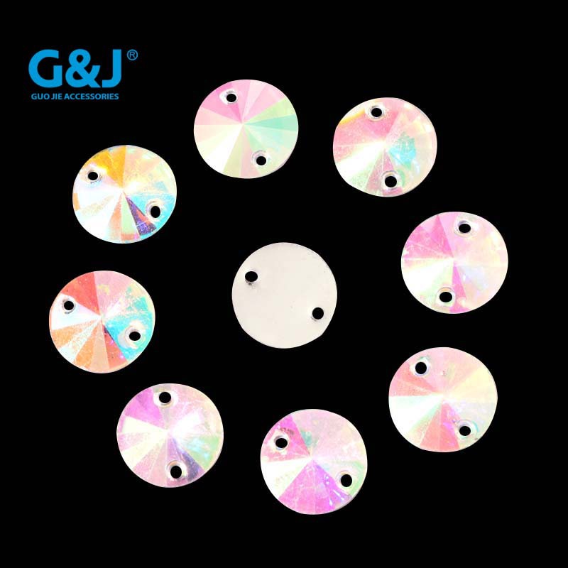 Middle East Indian Resin Flat Satellite Mold Hole Flat Buckle Double Hole Hand Sewing Drill DIY Wedding Dress Wedding Dress Sequins