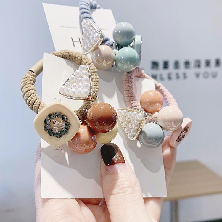 Korean Style Fresh Mori Girl&#039;s Hair Rope Hair Accessories Simple Hair Elastic Band Hot Selling Bracelet Two Hair Ropes Hair Ring