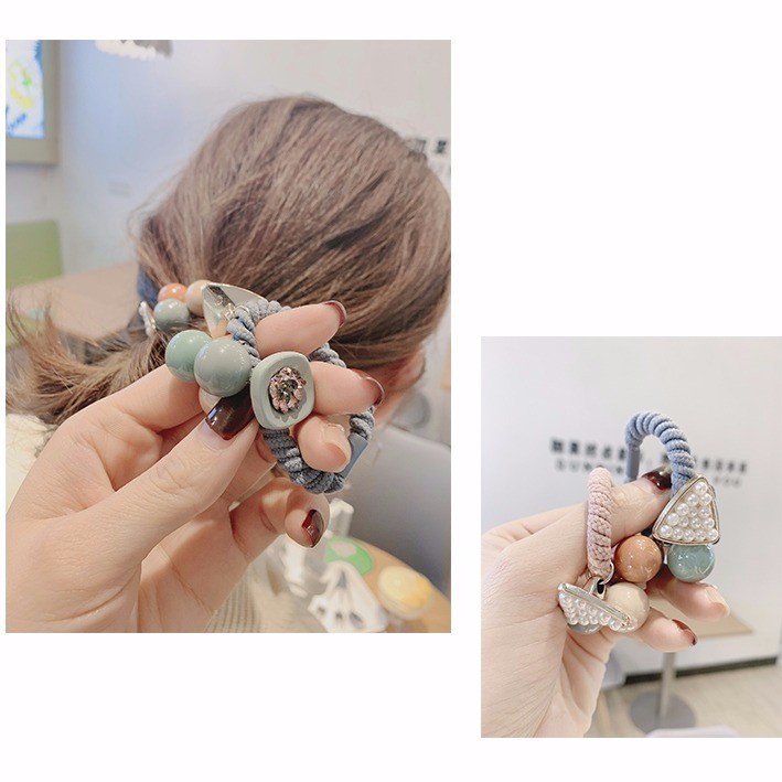 Korean Style Fresh Mori Girl's Hair Rope Hair Accessories Simple Hair Elastic Band Hot Selling Bracelet Two Hair Ropes Hair Ring Korean Style Fresh Mori Girl's Hair Rope Hair Accessories Simple Hair Elastic Band Hot Selling Bracelet Two Hair Ropes Hair Ring