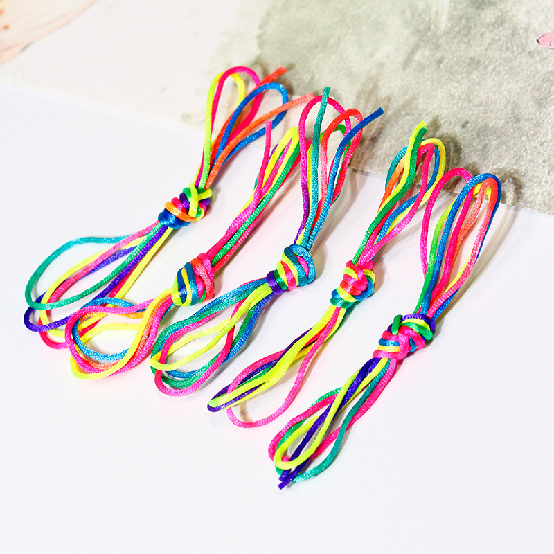 Braided Hair Rope Colored Headband Female Xuan Ya Hip Hop Colorful Ropes Colorful Thread Braid Children Colorful Ribbon Hair Accessories Modeling Headdress
