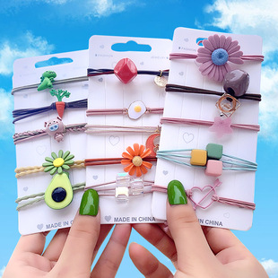 Korean Children's Flower 10 Hair Ropes Hair Rope Set Baby Hair Tie Small Rubber Band Hair Accessories Girl Princess Cartoon Korean Children's Flower 10 Hair Ropes Hair Rope Set Baby Hair Tie Small Rubber Band Hair Accessories Girl Princess Cartoon