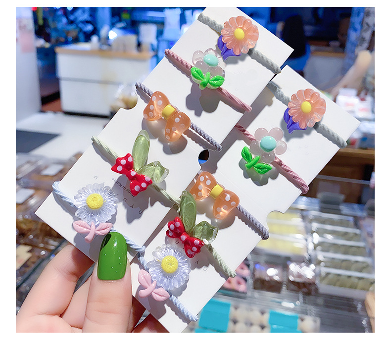 Korean Children's Flower 10 Hair Ropes Hair Rope Set Baby Hair Tie Small Rubber Band Hair Accessories Girl Princess Cartoon Korean Children's Flower 10 Hair Ropes Hair Rope Set Baby Hair Tie Small Rubber Band Hair Accessories Girl Princess Cartoon