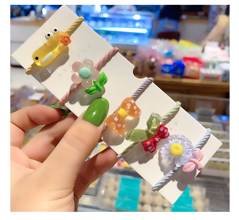 Korean Children's Flower 10 Hair Ropes Hair Rope Set Baby Hair Tie Small Rubber Band Hair Accessories Girl Princess Cartoon Korean Children's Flower 10 Hair Ropes Hair Rope Set Baby Hair Tie Small Rubber Band Hair Accessories Girl Princess Cartoon
