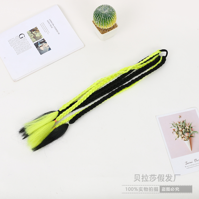 Colorful Dirty Braid Hair Band Braid Hair Hair Accessories Colorful Colorful Ropes Dirty Braid Hair Rope Ribbon Headband Female Hair Ring Wholesale