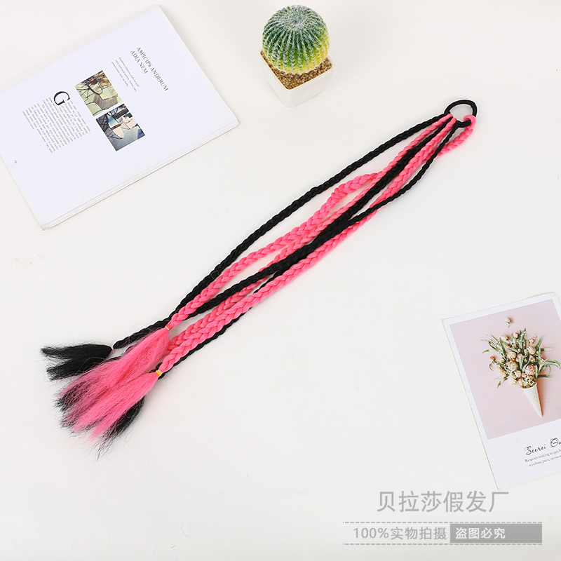 Colorful Dirty Braid Hair Band Braid Hair Hair Accessories Colorful Colorful Ropes Dirty Braid Hair Rope Ribbon Headband Female Hair Ring Wholesale