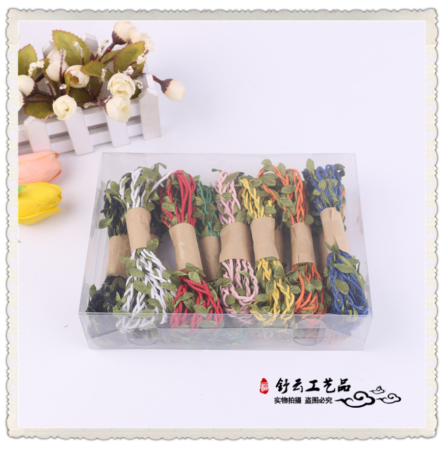 Colorful Woven Handmade Leaves Primary Hemp Wax Rope Cloth Colorful Leaves Colorful Ropes
