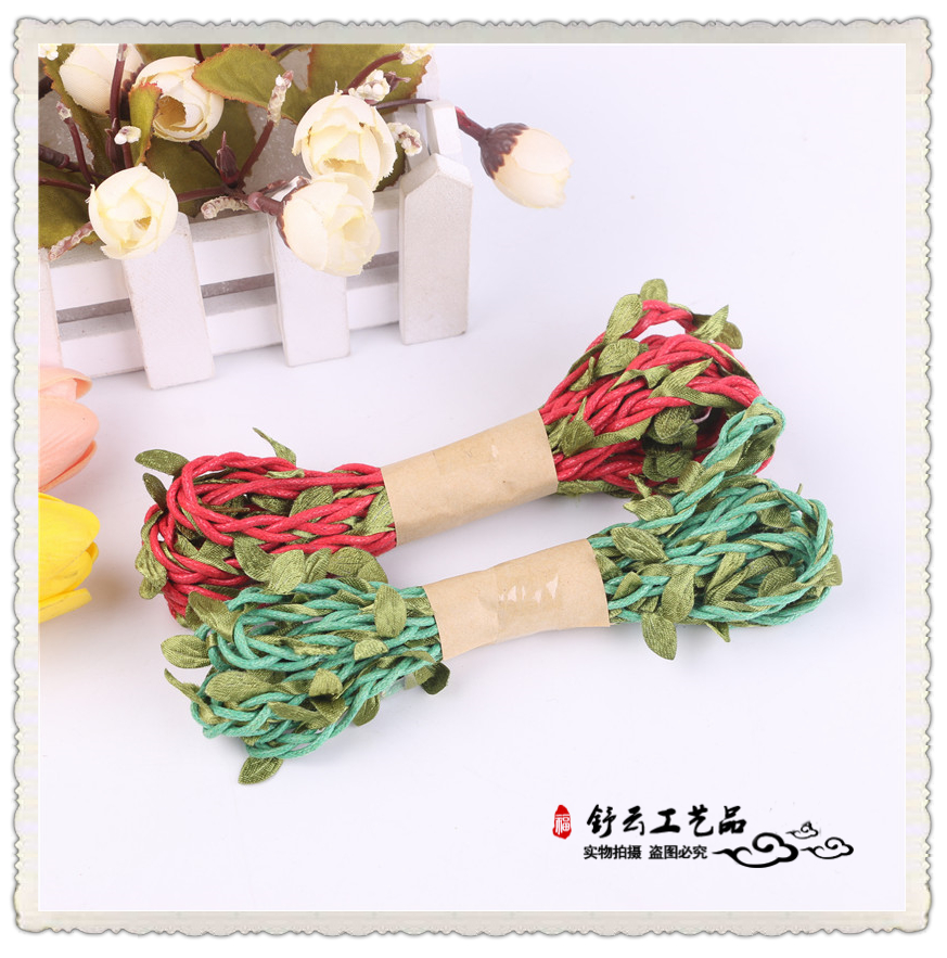 Colorful Woven Handmade Leaves Primary Hemp Wax Rope Cloth Colorful Leaves Colorful Ropes