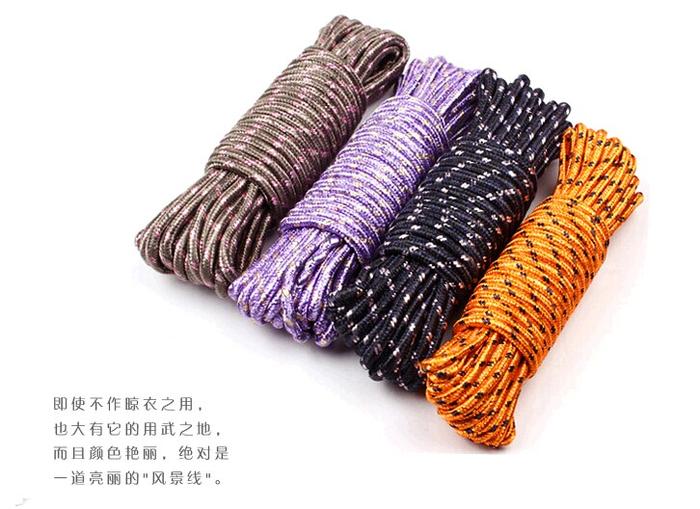 Thickened multi - function nylon rope anti - skid clothesline drying line extra long durable floral rope household ropes binding