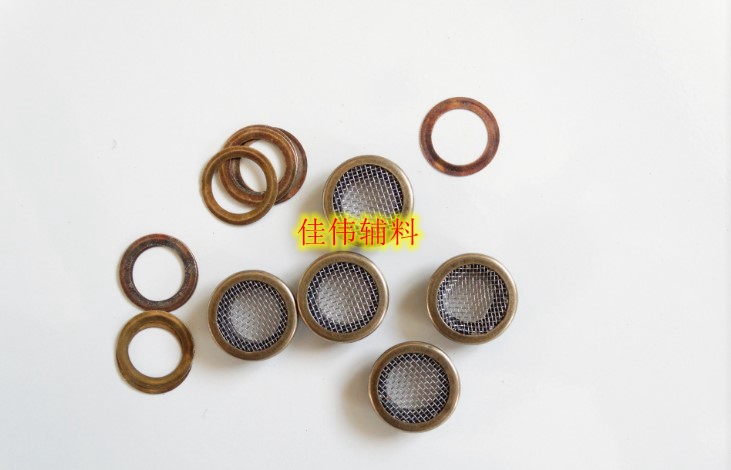 Breathable Mesh Eyelet Button Pure Copper Eyelet Button Perforated Eyelet Buckle Bronze Ventilation Cover Mesh round Mesh Buckle