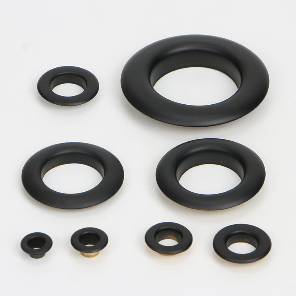Spray Paint Matte Black Brass Eyelets Eyelet Button Handbag Clothes Shoes Tag Eyelet Hollow Rivet
