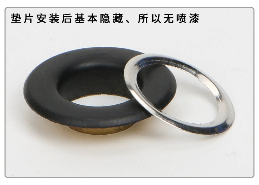 Spray Paint Matte Black Brass Eyelets Eyelet Button Handbag Clothes Shoes Tag Eyelet Hollow Rivet