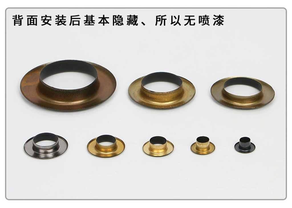 Spray Paint Matte Black Brass Eyelets Eyelet Button Handbag Clothes Shoes Tag Eyelet Hollow Rivet