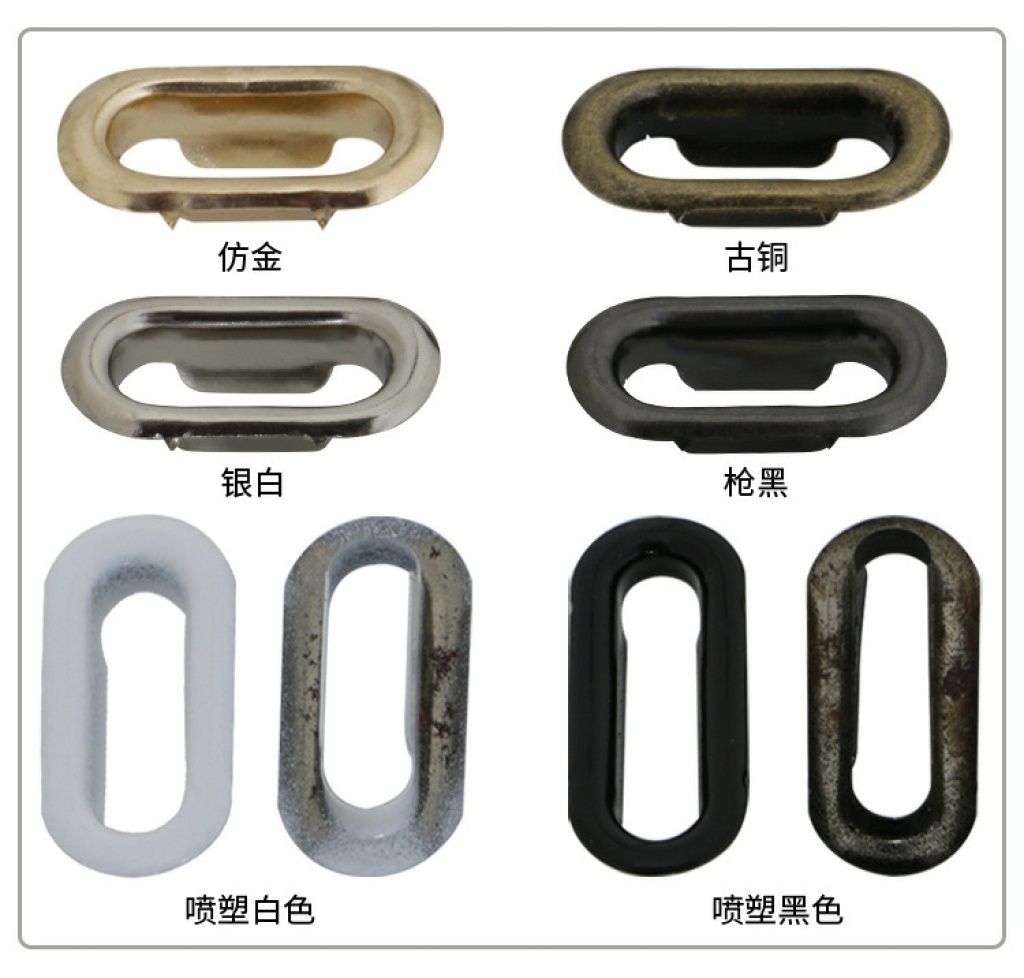 Metal Copper Iron Slot Buckle Eyelet Button Oval Egg-Shaped Phoenix Eye Buckle Dan Egg U-Shaped Size Complete Variety of Styles Metal Copper Iron Slot Buckle Eyelet Button Oval Egg-Shaped Phoenix Eye Buckle Dan Egg U-Shaped Size Complete Variety of Styles