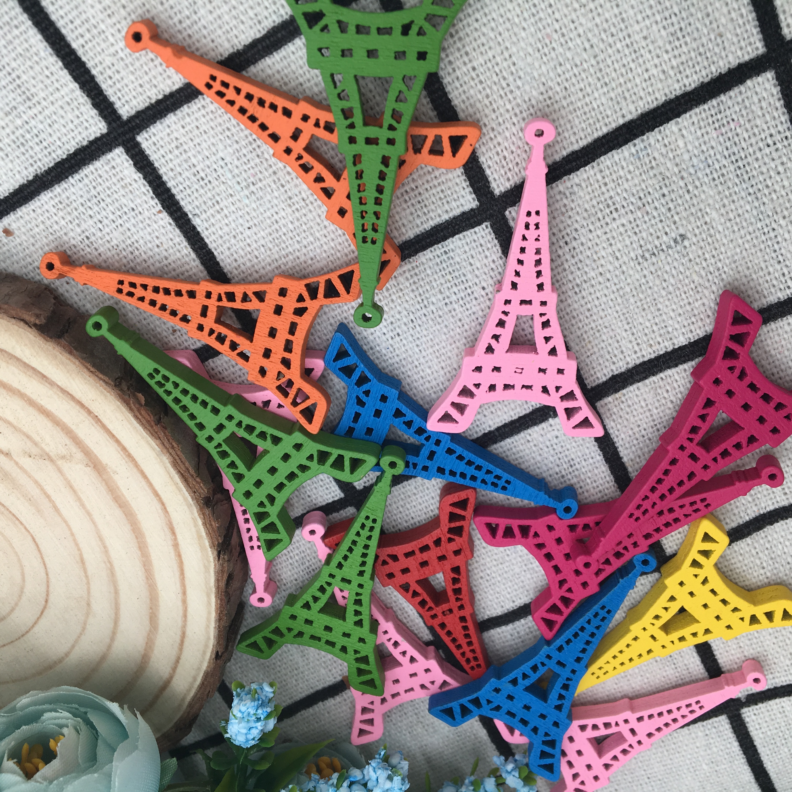 Colorful eyelet Eiffel Tower DIY children's accessories