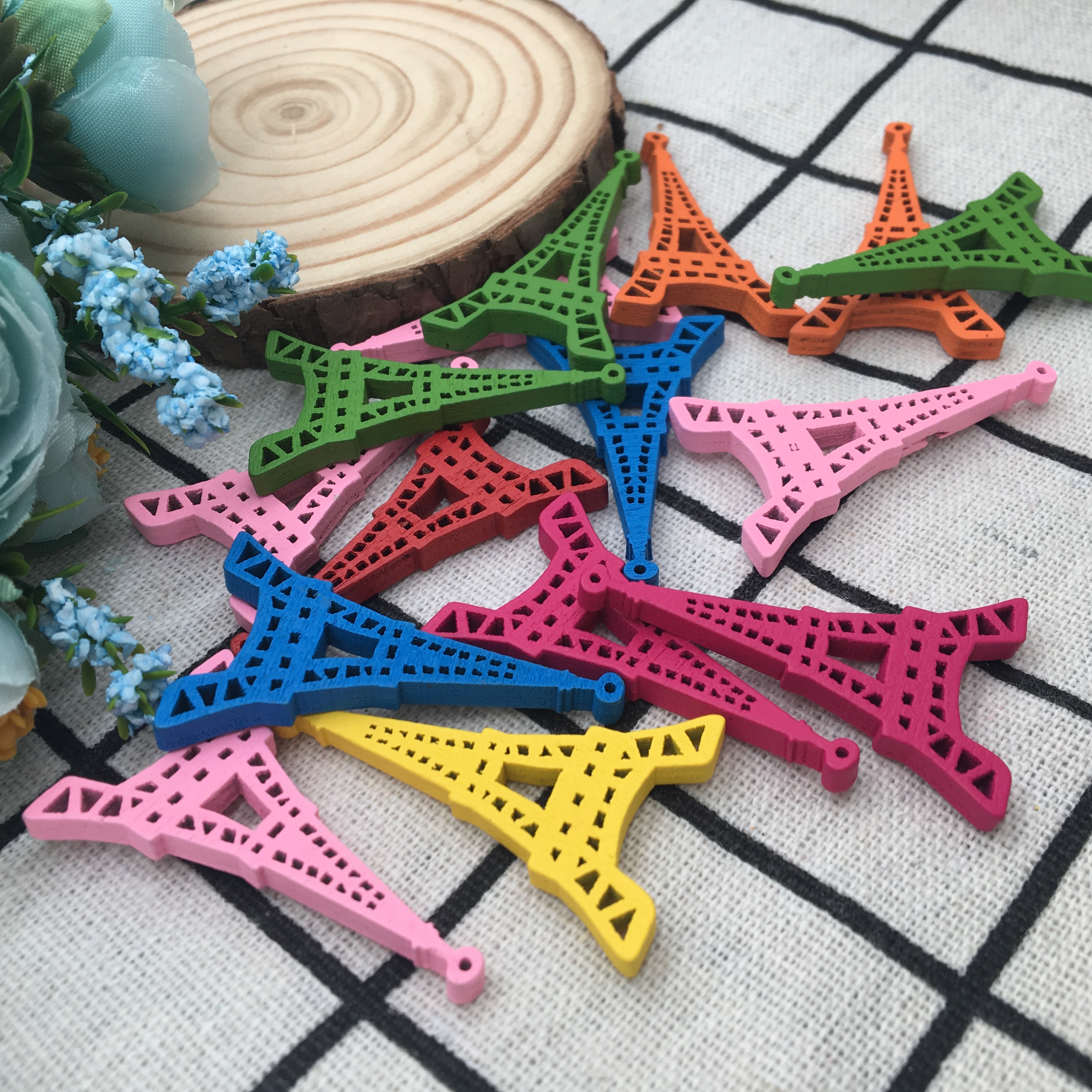 Colorful eyelet Eiffel Tower DIY children's accessories