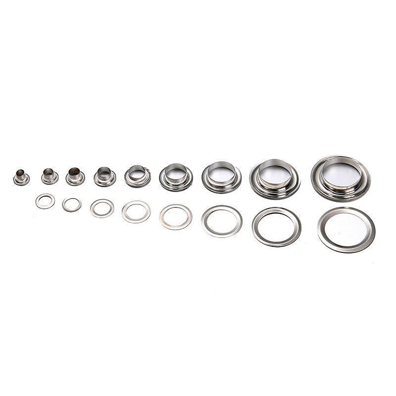 Factory Direct Sales Iron Eyelet Button Metal Eyelets Shoe Buckle round Tag Metal Buttonhole Eyelet Button Wholesale