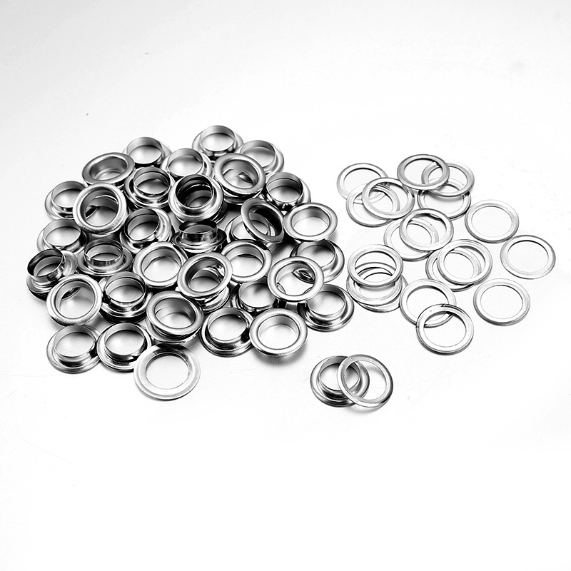 Factory Direct Sales Iron Eyelet Button Metal Eyelets Shoe Buckle round Tag Metal Buttonhole Eyelet Button Wholesale