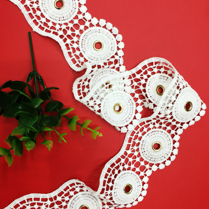 Lei Qi lace accessories lace embroidery water soluble milk silkforeign popular eyelet lace Lei Qi lace accessories lace embroidery water soluble milk silkforeign popular eyelet lace