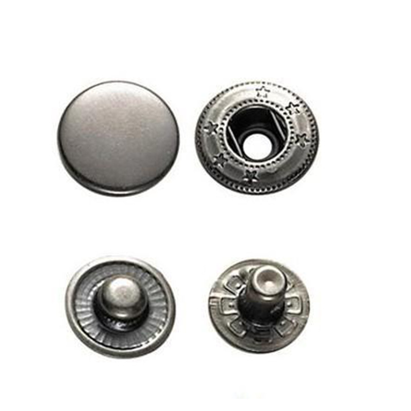 Factory Direct Supply Iron Snap Fastener Clothing Accessories down Jacket round Button Metal Eyelet Button Custom Batch