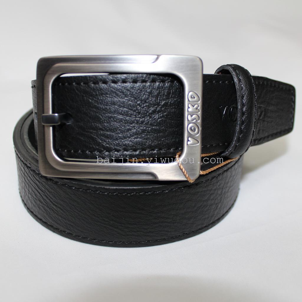 Fu shi - inch three - drop braille pin leather belt buckle classic leather belt wholesale