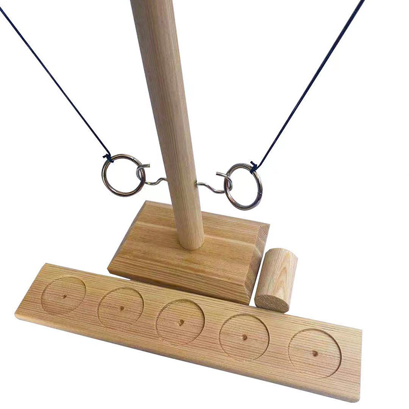 Adult Interactive Bar Desktop Shooting Throwing Ring Hook Toy Wooden Hanging Ring Throwing Game Throwing Music Direct Supply