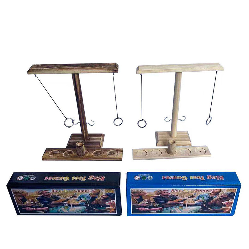 Adult Interactive Bar Desktop Shooting Throwing Ring Hook Toy Wooden Hanging Ring Throwing Game Throwing Music Direct Supply