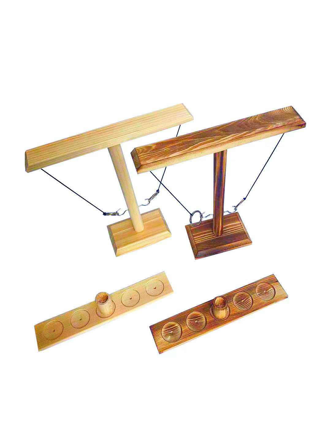 Adult Interactive Bar Desktop Shooting Throwing Ring Hook Toy Wooden Hanging Ring Throwing Game Throwing Music Direct Supply
