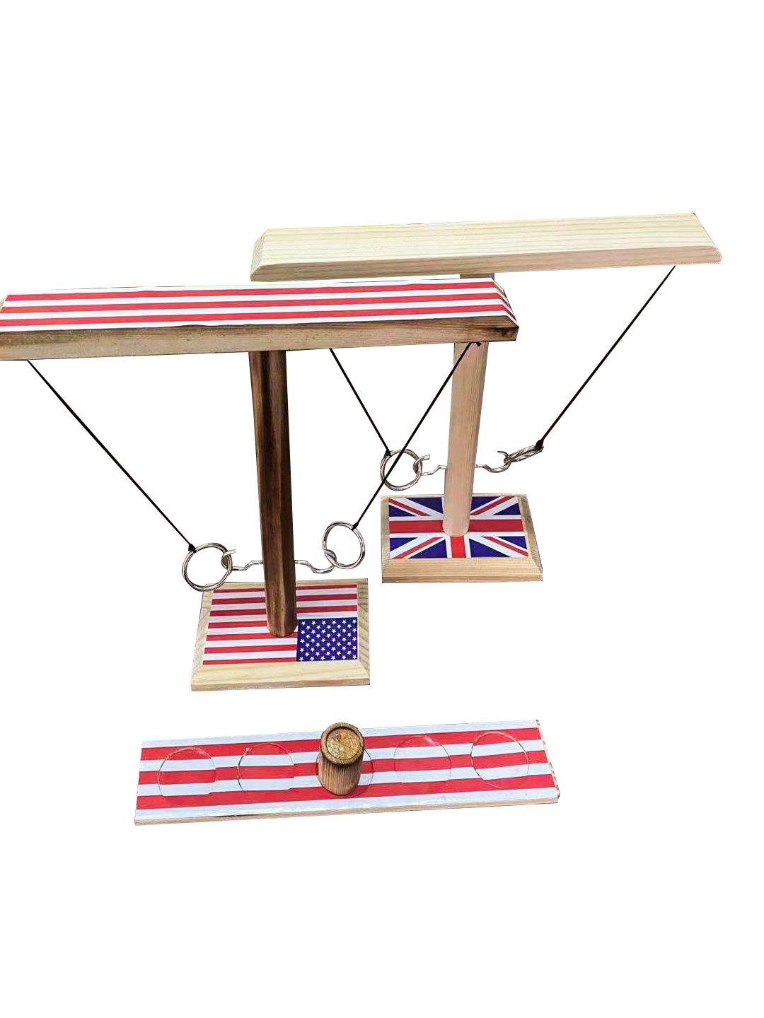Adult Interactive Bar Desktop Shooting Throwing Ring Hook Toy Wooden Hanging Ring Throwing Game Throwing Music Direct Supply