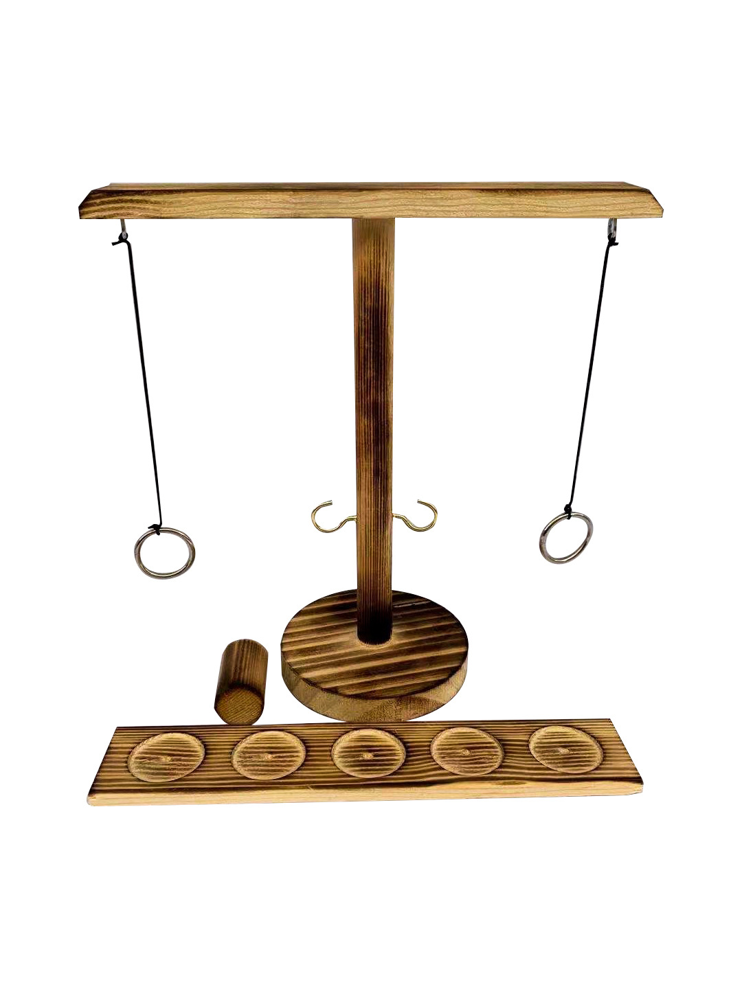 Adult Interactive Bar Desktop Shooting Throwing Ring Hook Toy Wooden Hanging Ring Throwing Game Throwing Music Direct Supply