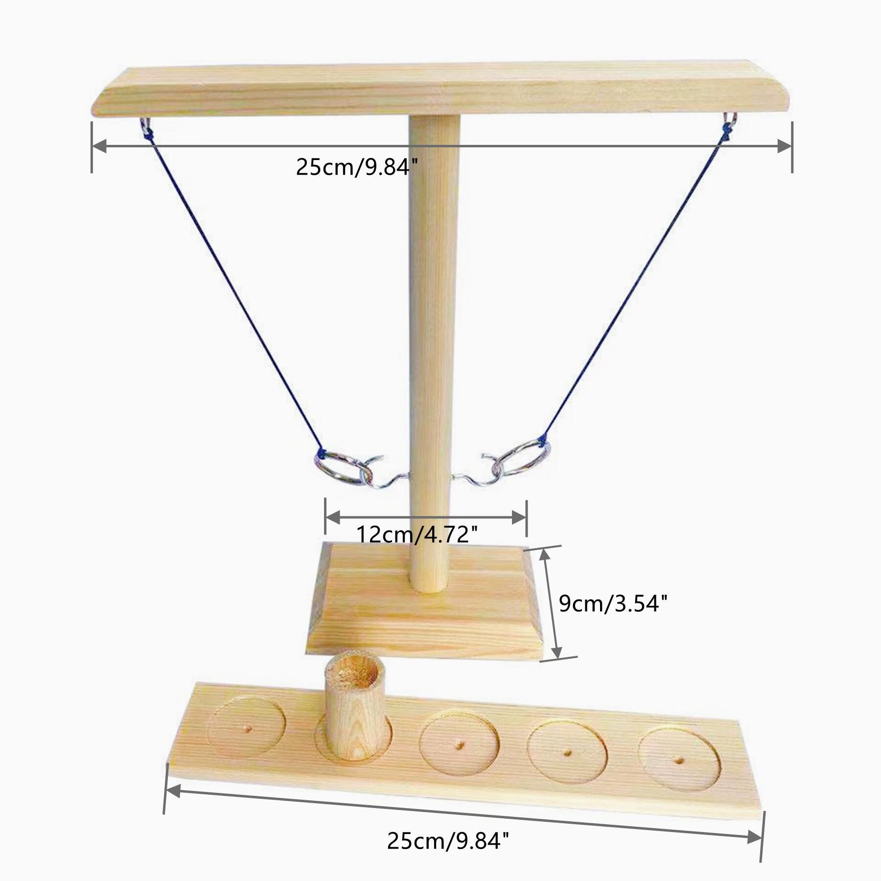 Adult Interactive Bar Desktop Shooting Throwing Ring Hook Toy Wooden Hanging Ring Throwing Game Throwing Music Direct Supply