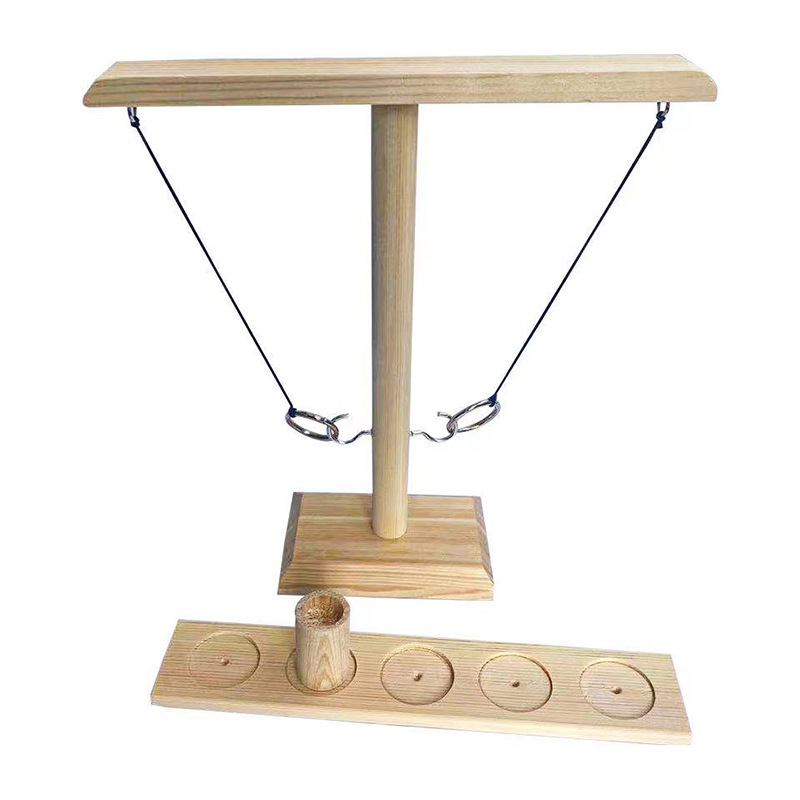 Adult Interactive Bar Desktop Shooting Throwing Ring Hook Toy Wooden Hanging Ring Throwing Game Throwing Music Direct Supply