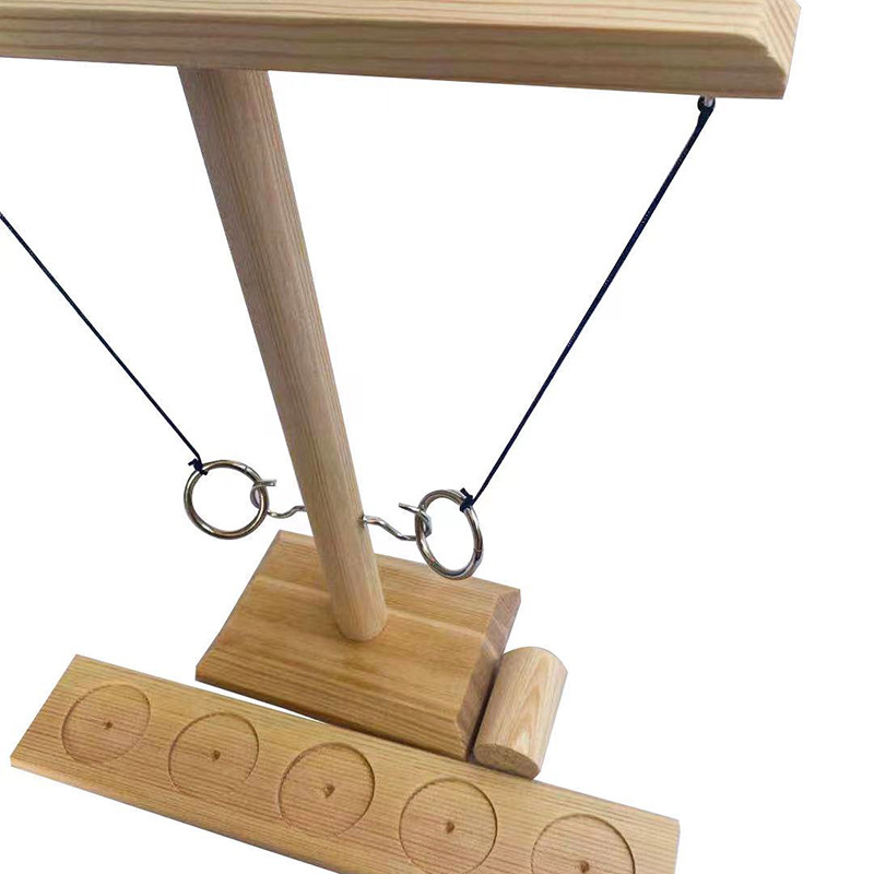 Adult Interactive Bar Desktop Shooting Throwing Ring Hook Toy Wooden Hanging Ring Throwing Game Throwing Music Direct Supply