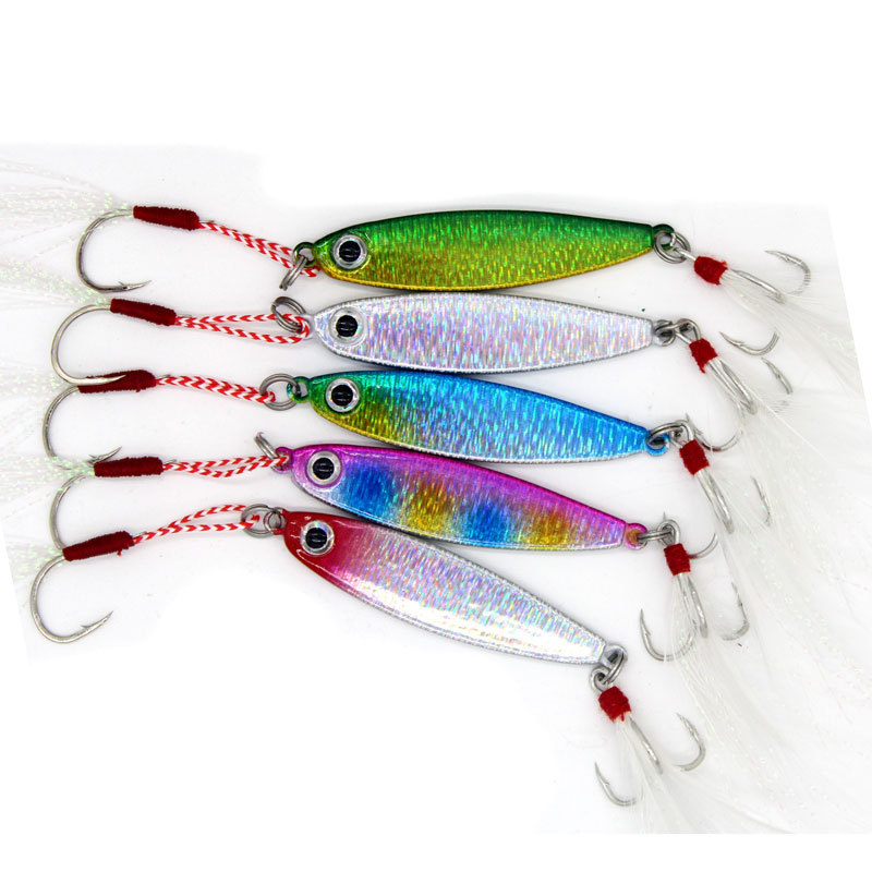Bait Explosion Fishing Shore Cast Lure Iron Plate Fish Lead Iron Plate with Blood Trough Hook Lure Bait Fishing Gear