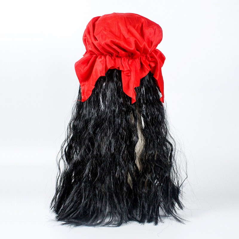 Captain Hook, Pirates of the Caribbean Wig, Captain Jack, Wig Kerchief