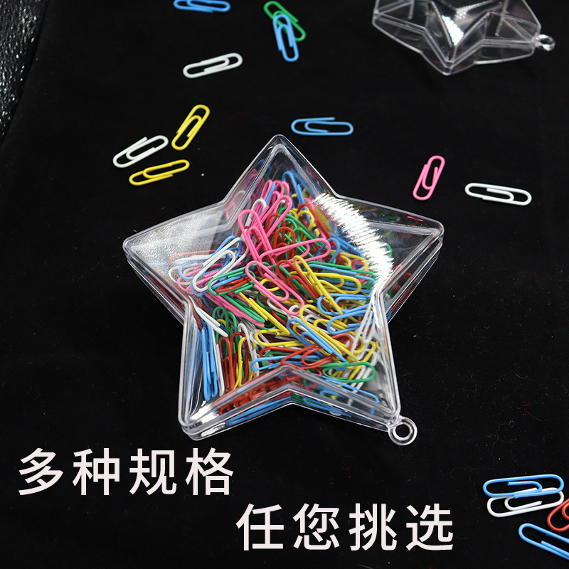 PS Internet Celebrity Five-Pointed Star Jewelry Bright Crystal Hook Transparent Box Bead Storage Box Factory Wholesale Daily Necessities
