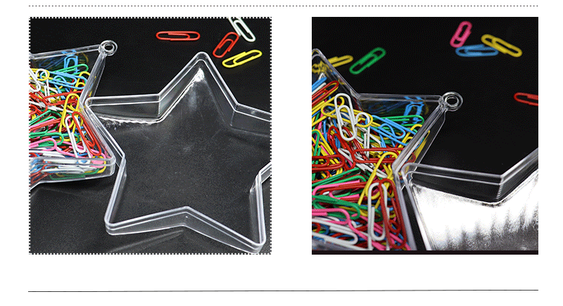 PS Internet Celebrity Five-Pointed Star Jewelry Bright Crystal Hook Transparent Box Bead Storage Box Factory Wholesale Daily Necessities