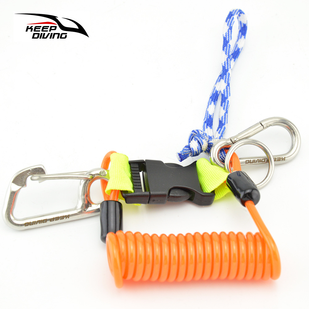 Diving Accessories Stainless Steel Spring Rope Telescopic Rope Diving Camera Lanyard Hook Anti-Separation Rope SSA-FDS21