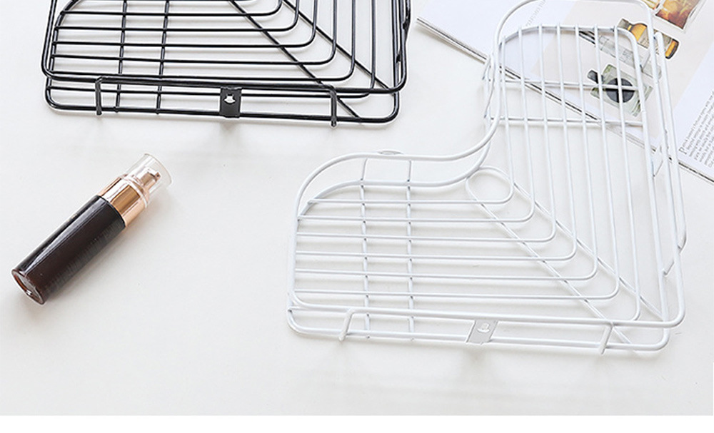 Simple Iron hook Bathroom Kitchen Wall Corner Storage Triangle Storage Rack Simple Iron hook Bathroom Kitchen Wall Corner Storage Triangle Storage Rack